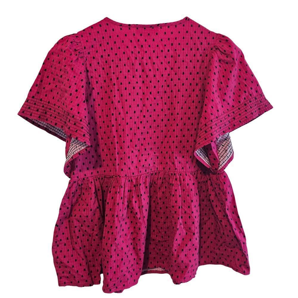 Knox Rose Babydoll Blouse Womens Size Small Pink Boho Pleated Fairy Cottage Y2K - Picture 2 of 9
